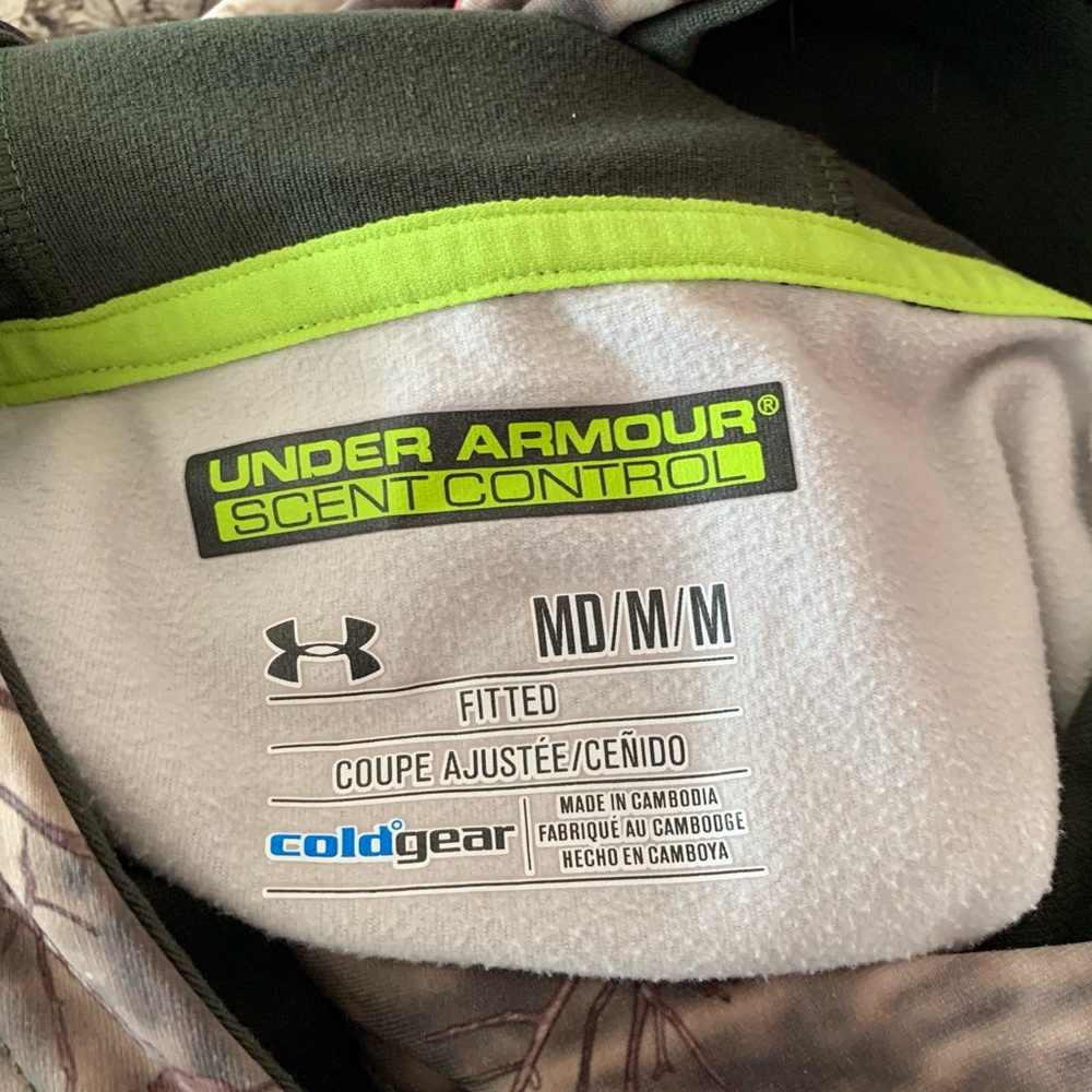 Under Armour Mossy Oak Camo Pullover Hoodie Size Medium - Picture 9 of 11